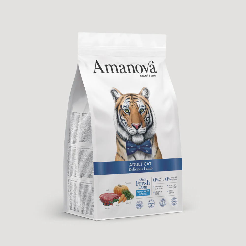Amanova Katze, Trockenfutter Grain Free, Adult Lamm, 1.5kg