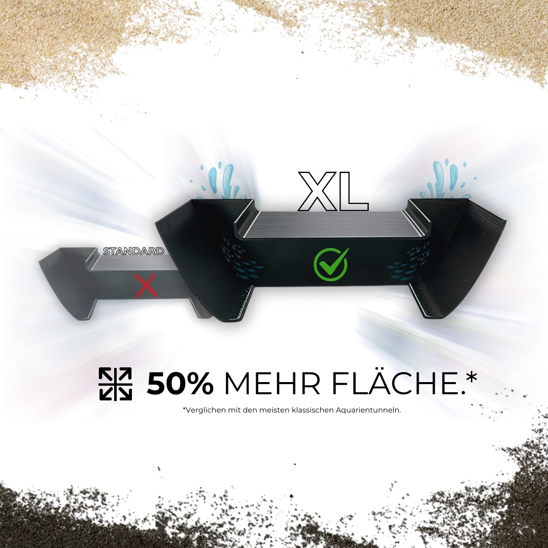 3D Aquatunnel XL - Unterirdische Höhle - Beige
