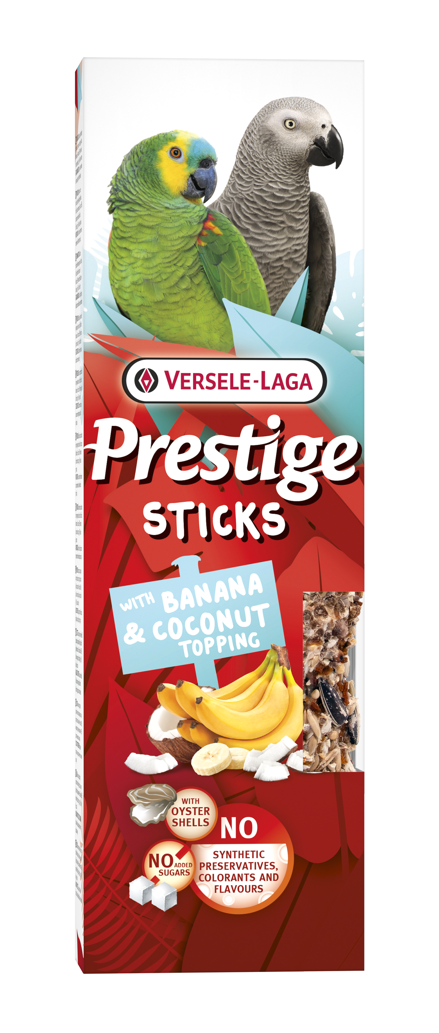 Versele-Laga Papageien Prestige Sticks, Banana & Coconut Topping 140g