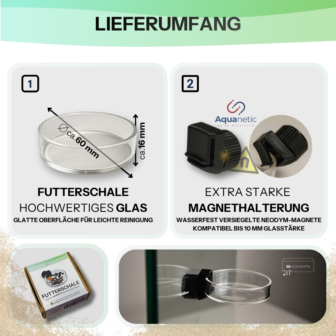 3D Futterschale mit Magnetbefestigung