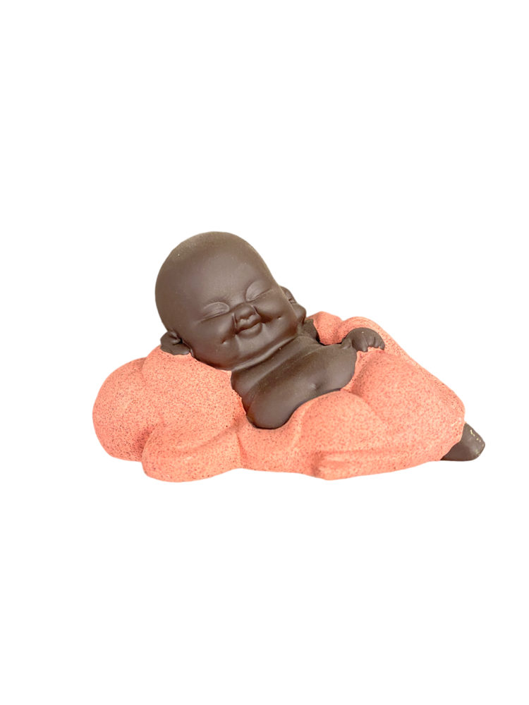 Deko Buddha schlafend rot