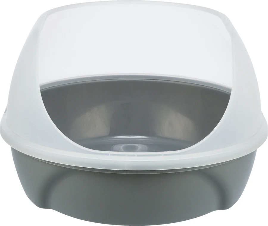 Katzentoilette Simao, hoher Rand, 48x30x58cm, grau