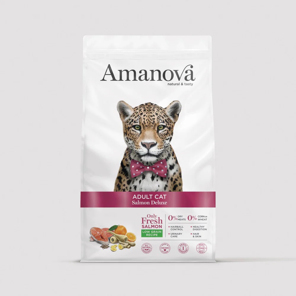Amanova Katze, Trockenfutter Low Grain, Adult Lachs, 1.5kg