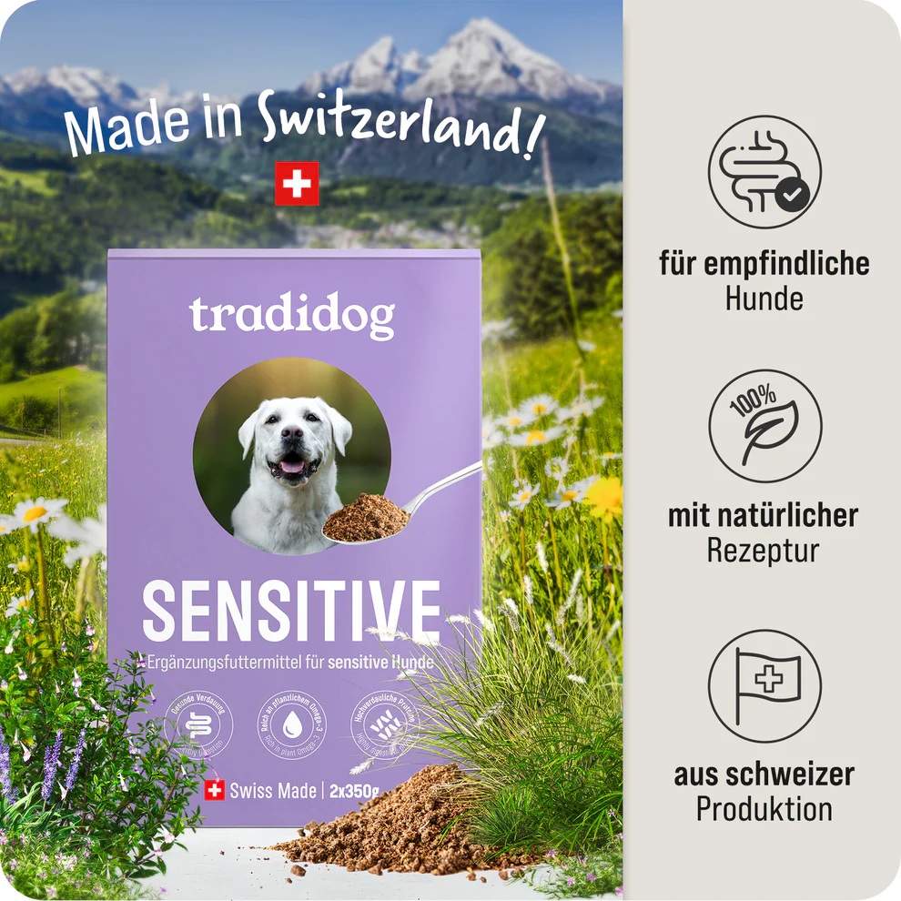 Tradidog Sensitive Box, Nahrungsergänzung für Hunde 2x350g