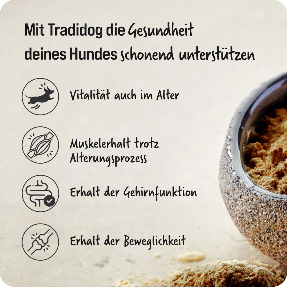 Tradidog Senior Box, Nahrungsergänzung für Hunde 2x350g