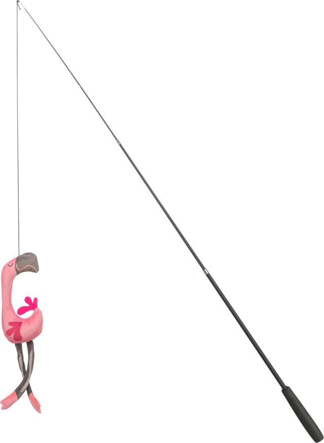 Trixie, Teleskop-Spielangel Flamingo, Fiberglas, 42-106cm