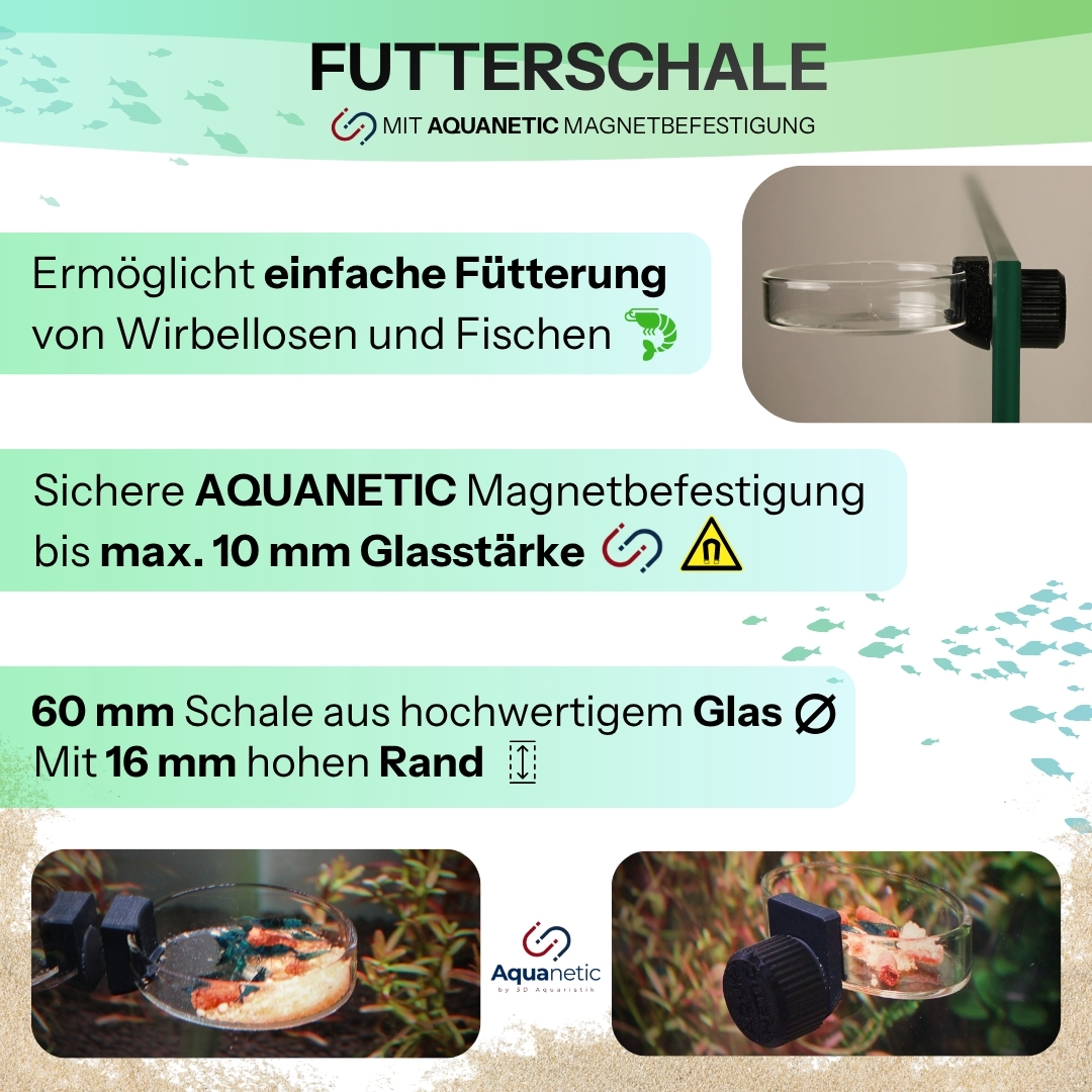 3D Futterschale mit Magnetbefestigung