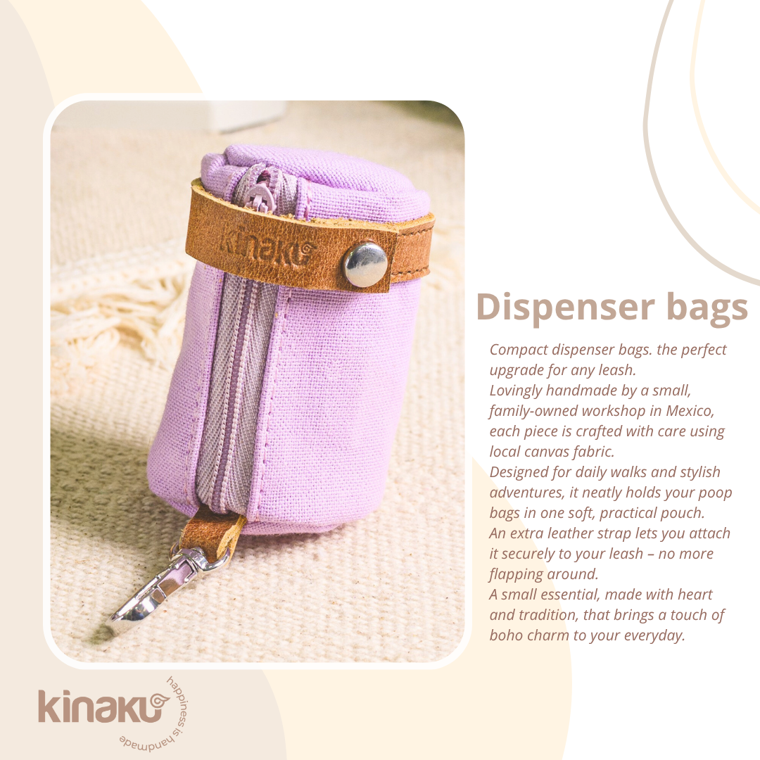 Kinakú Poop Bag Dispenser, Agave, Blau, 25g, 5x8cm