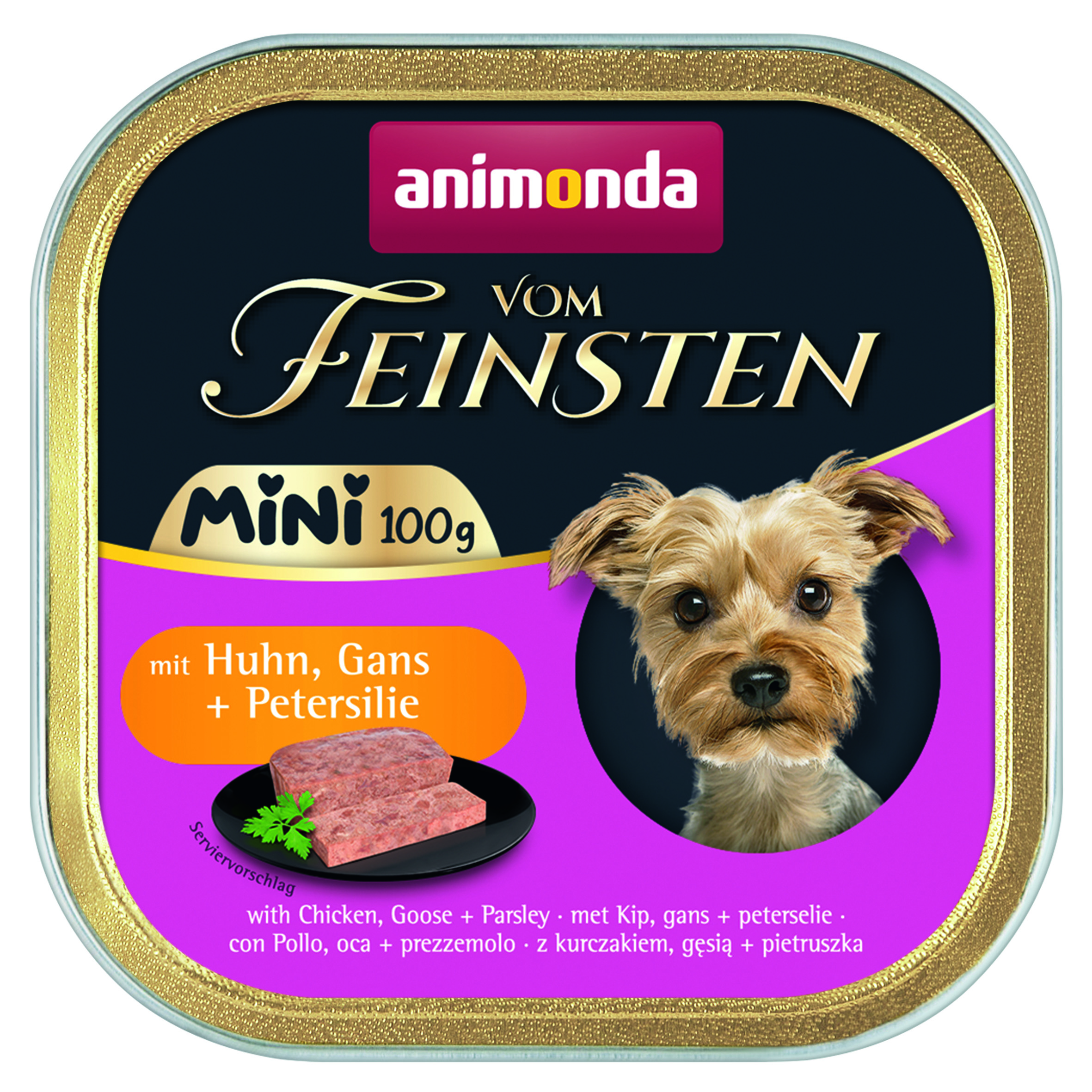 Animonda Hund vom Feinsten Mini Huhn, Gans + Petersilie 100g