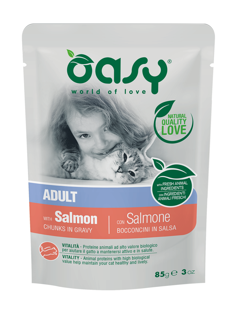 Oasy Wet Cat Bocconcini Adult Salmon 85g