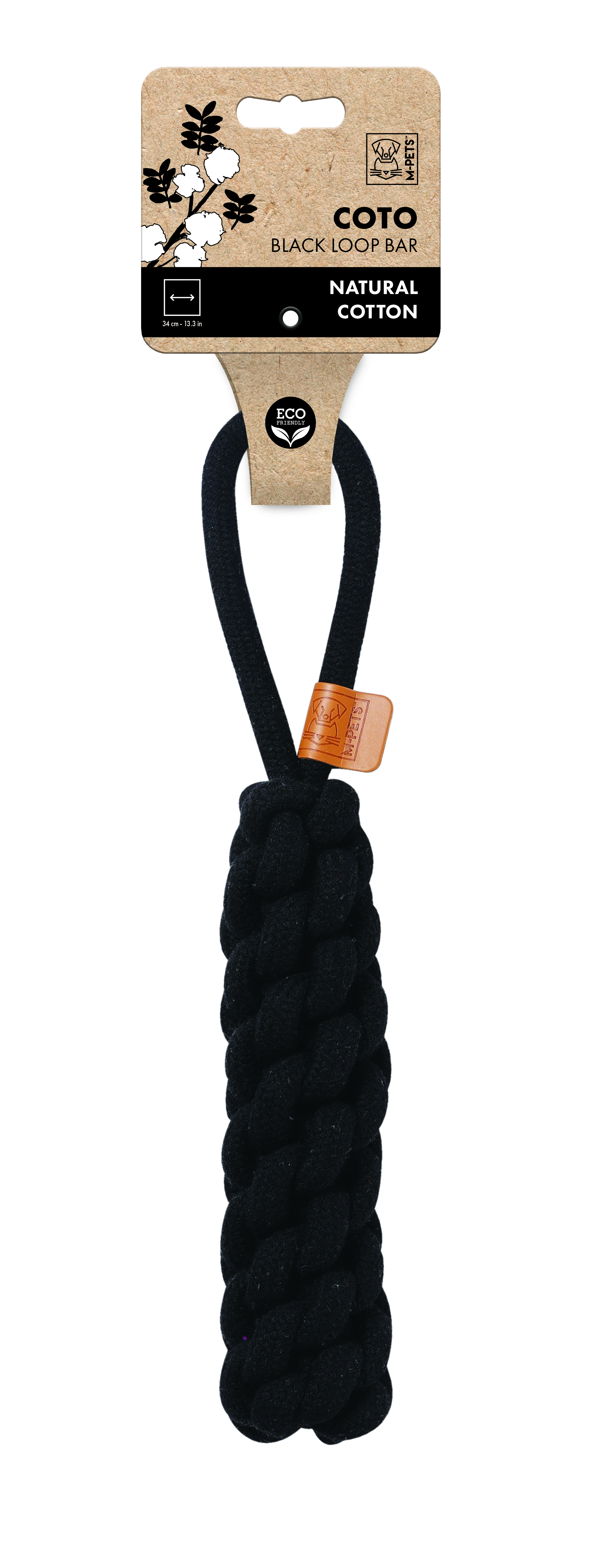 M-Pets Natur Baumwolle Spielzeug Knotenstick, 34cm