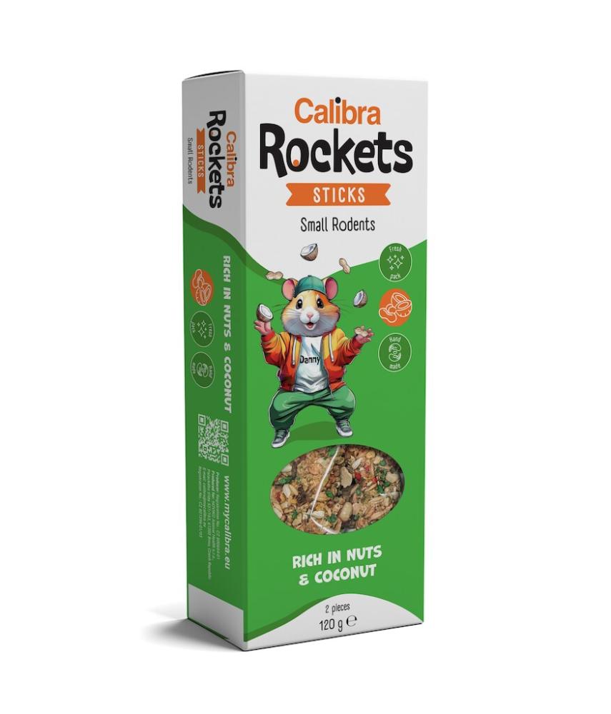 Calibra Rockets small Rodents 2er Sticks, Nuss und Kokos 120g