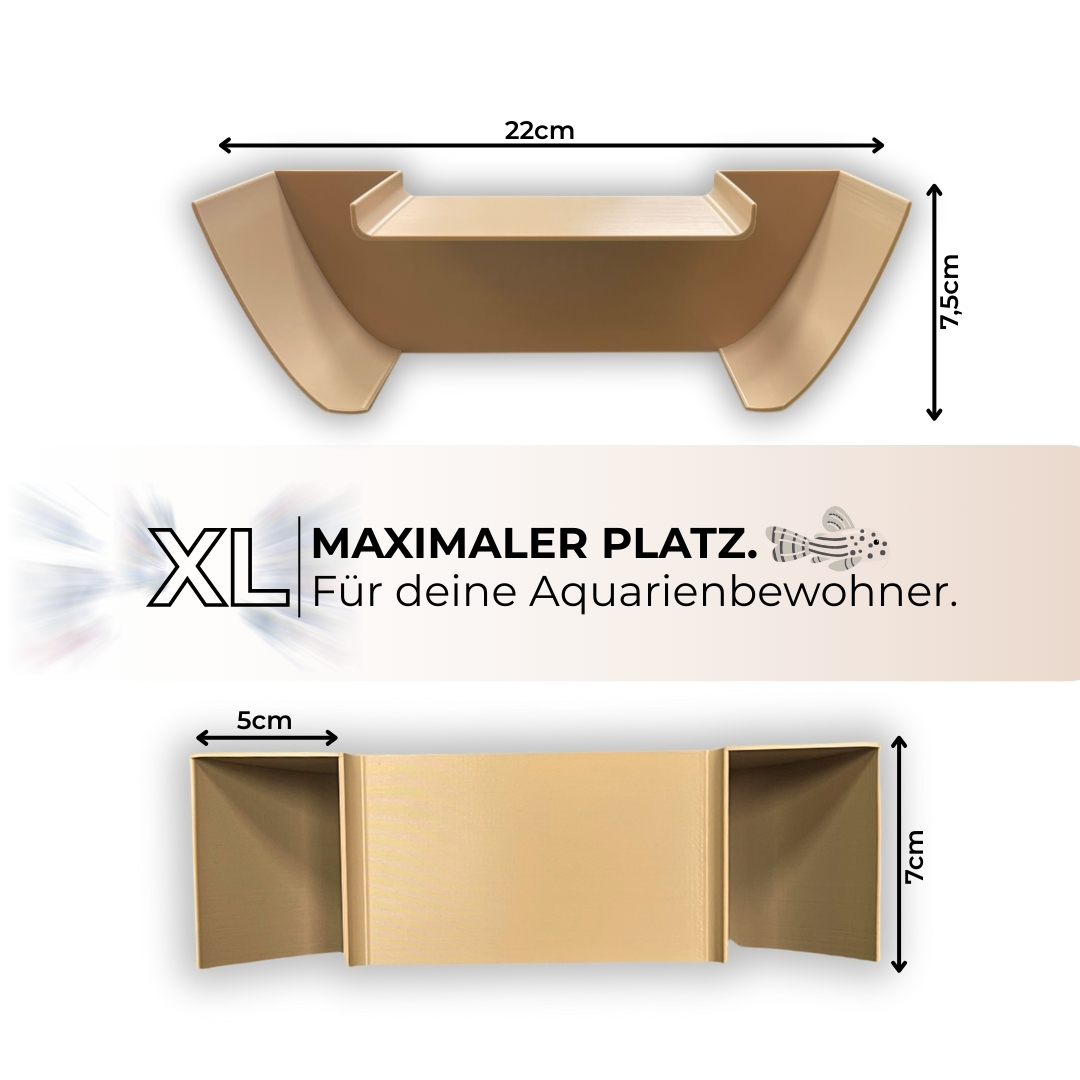3D Aquatunnel XL - Unterirdische Höhle - Beige