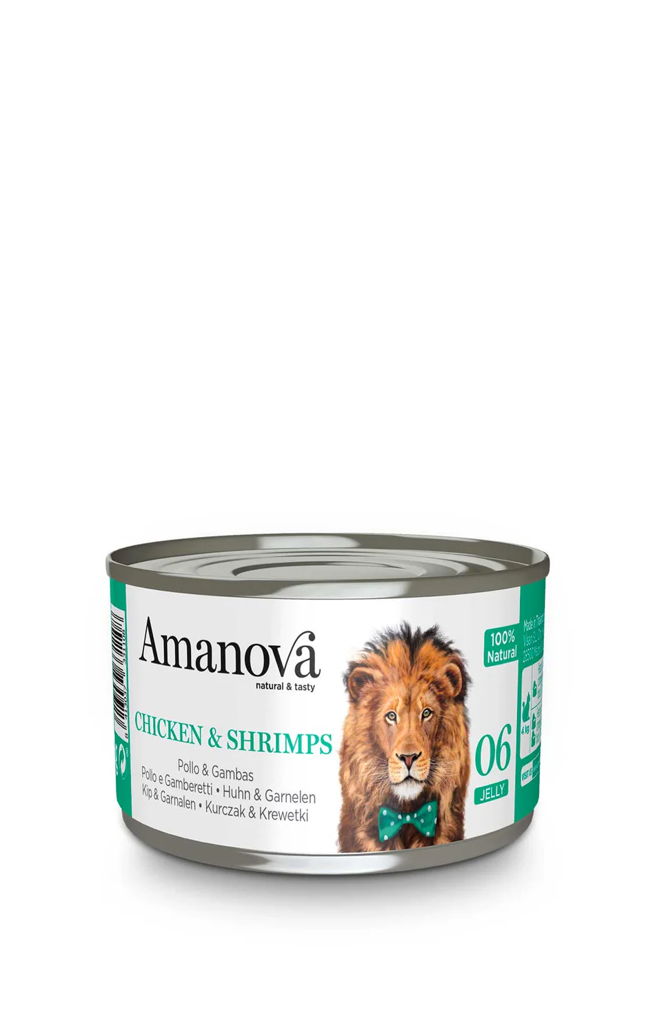 Amanova Katze, Nassfutter Dose, Adult, Huhn + Shrimps, 70g