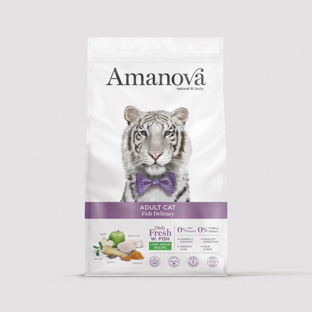 Amanova Katze, Trockenfutter Low Grain, Adult Fisch, 1.5kg