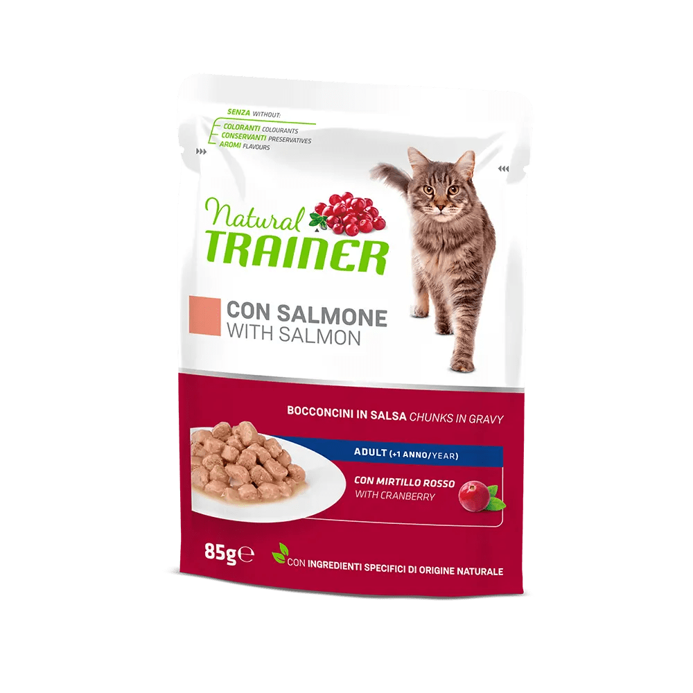 Natural Trainer Nassfutter Katze Adult, Lachs 85g