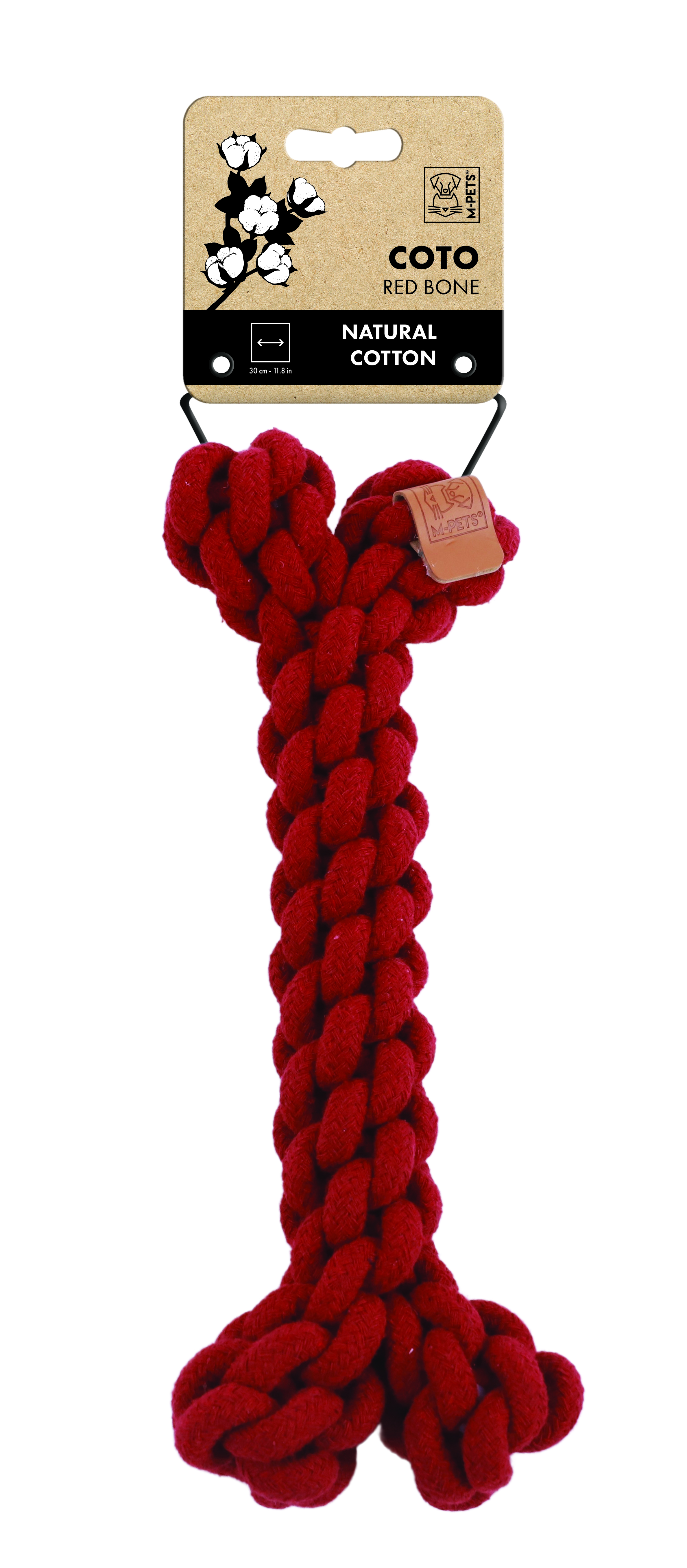 M-Pets Natur Baumwolle Spielzeug Bone, 30cm