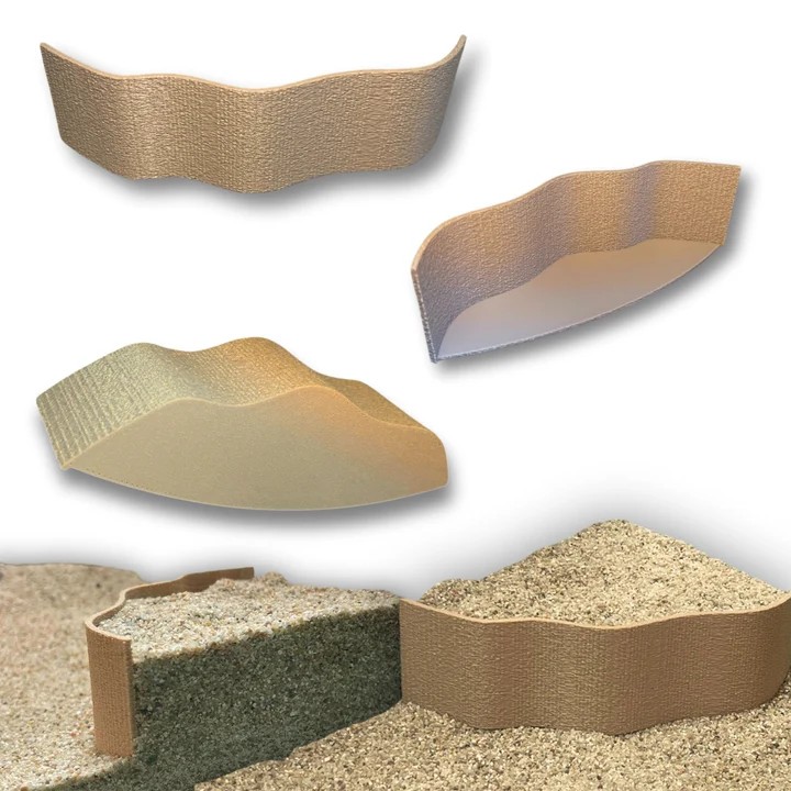 3D Eck-Terrasse-Bodengrund Abtrennung/Erhöhung