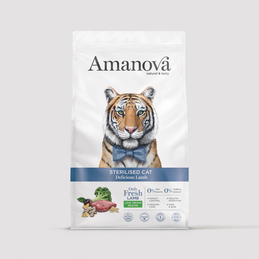 Amanova Katze, Trockenfutter Low Grain, Sterilised Lamm, 1.5kg