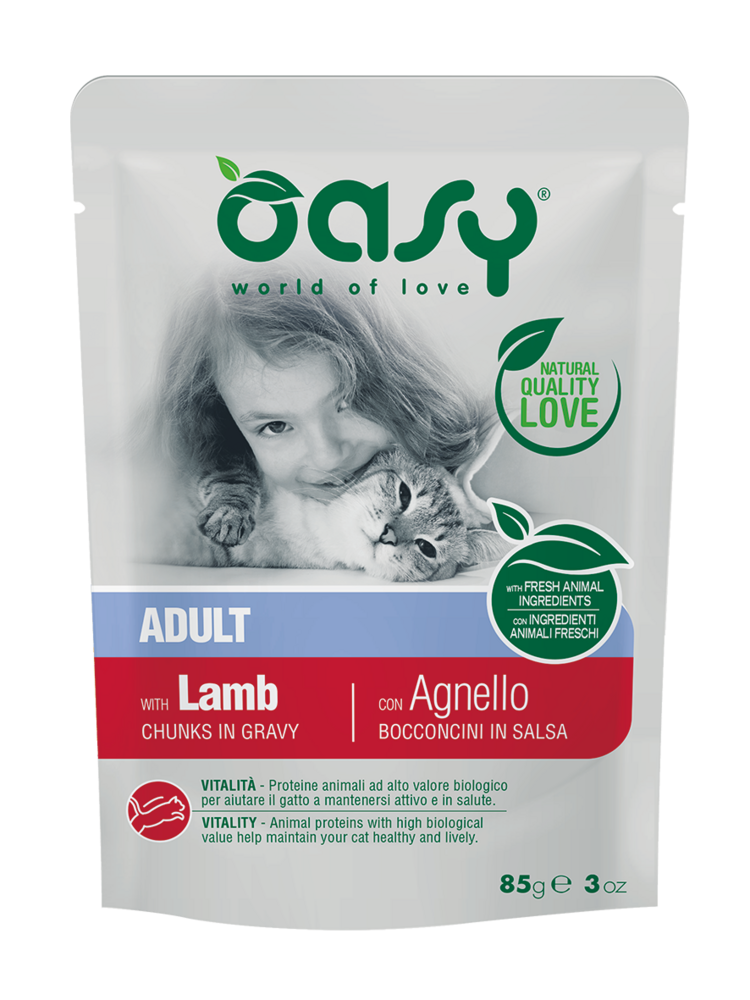 Oasy Wet Cat Bocconcini Adult Lamm 85g