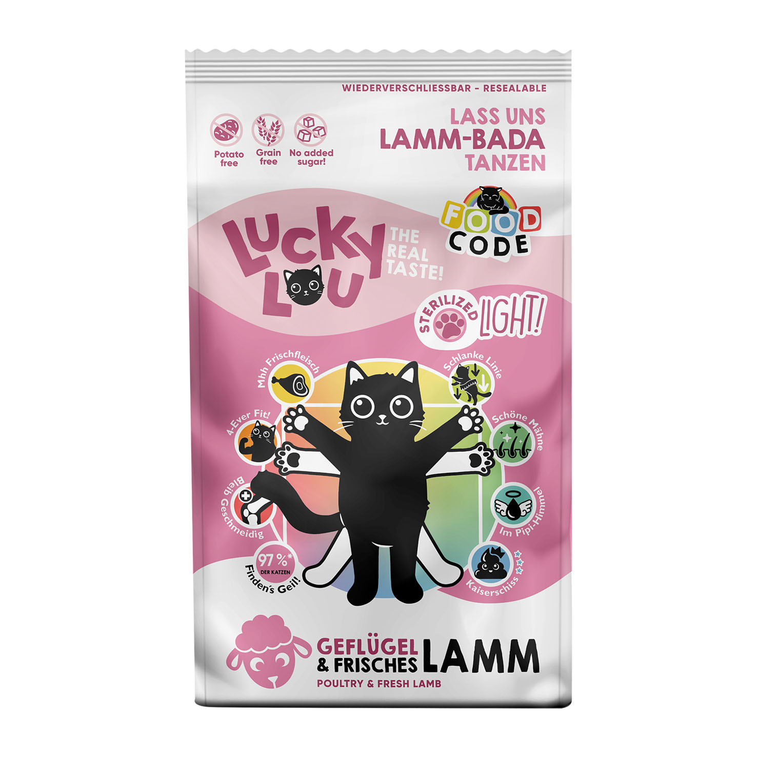 Lucky Lou Food Code Light Geflügel & frisches Lamm