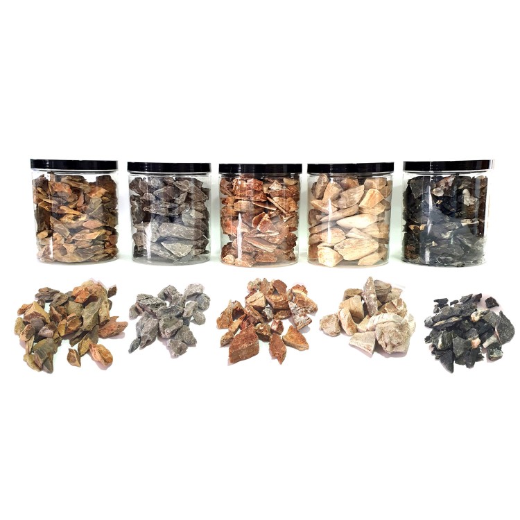 Riverest Aquascaping Rock Details Seiryu Stone grey, Steinstücke in der Dose 500ml