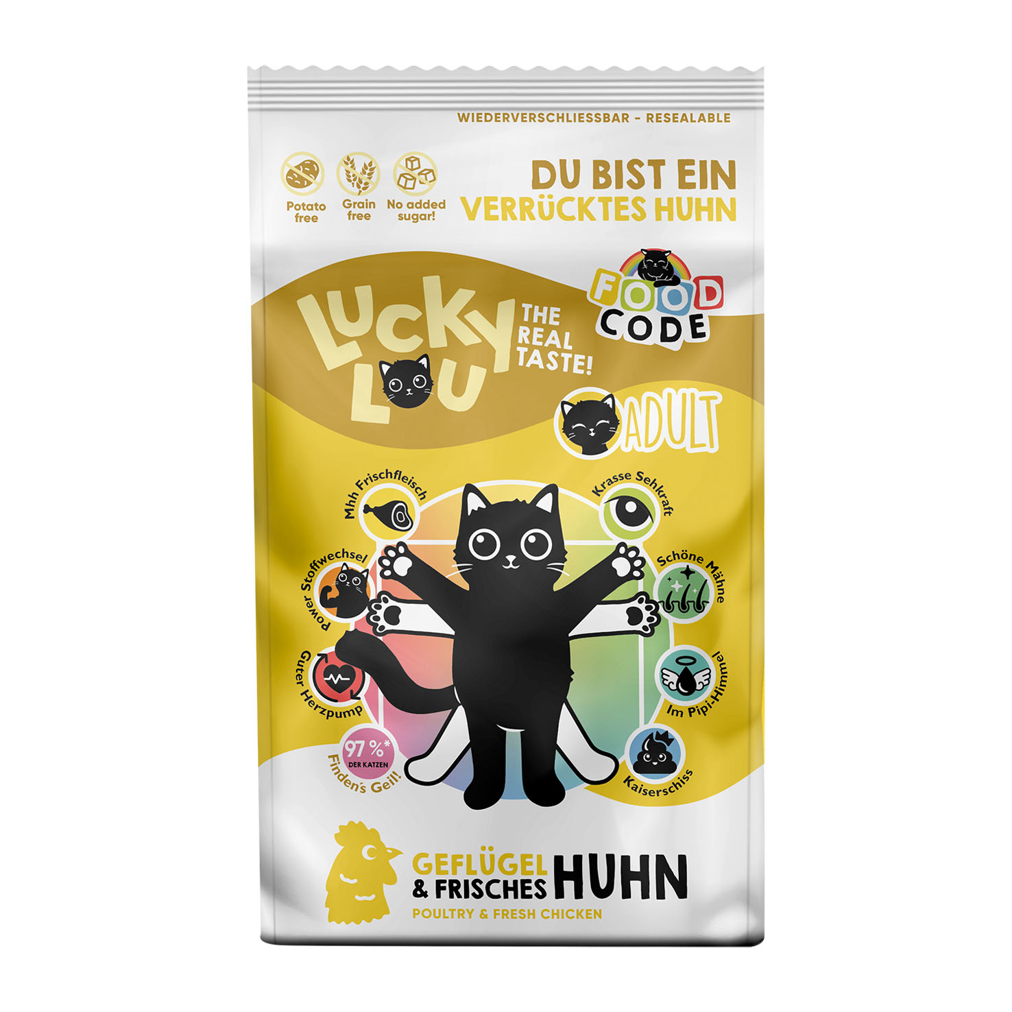 Lucky Lou Food Code Adult Geflügel & frisches Huhn 