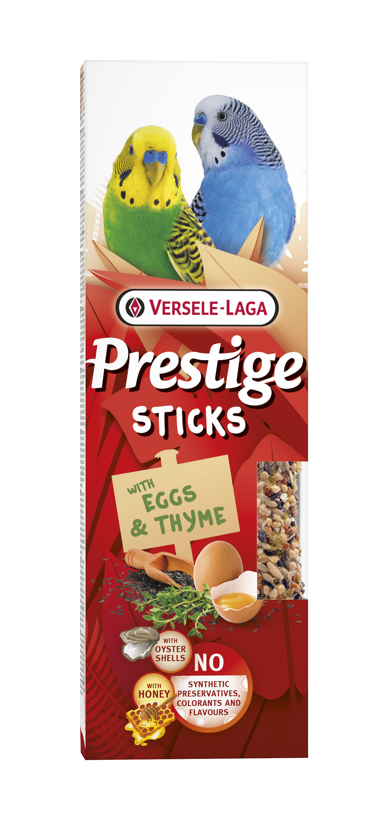 Versele-Laga Kleinsittich Prestige Sticks, Eier & Thymian 60g