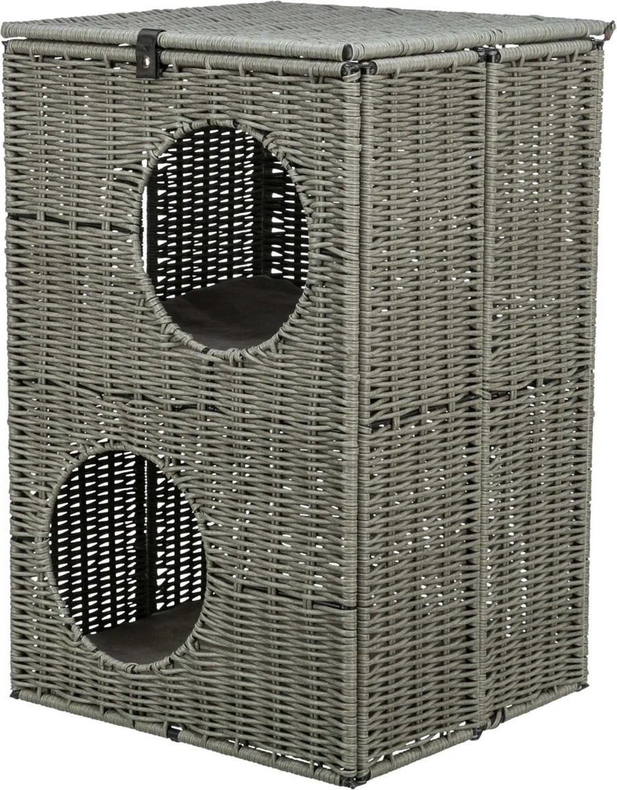 Trixie Höhle Amalia, 2 Etagen aus Polyrattan, eckig, 37x57x35cm