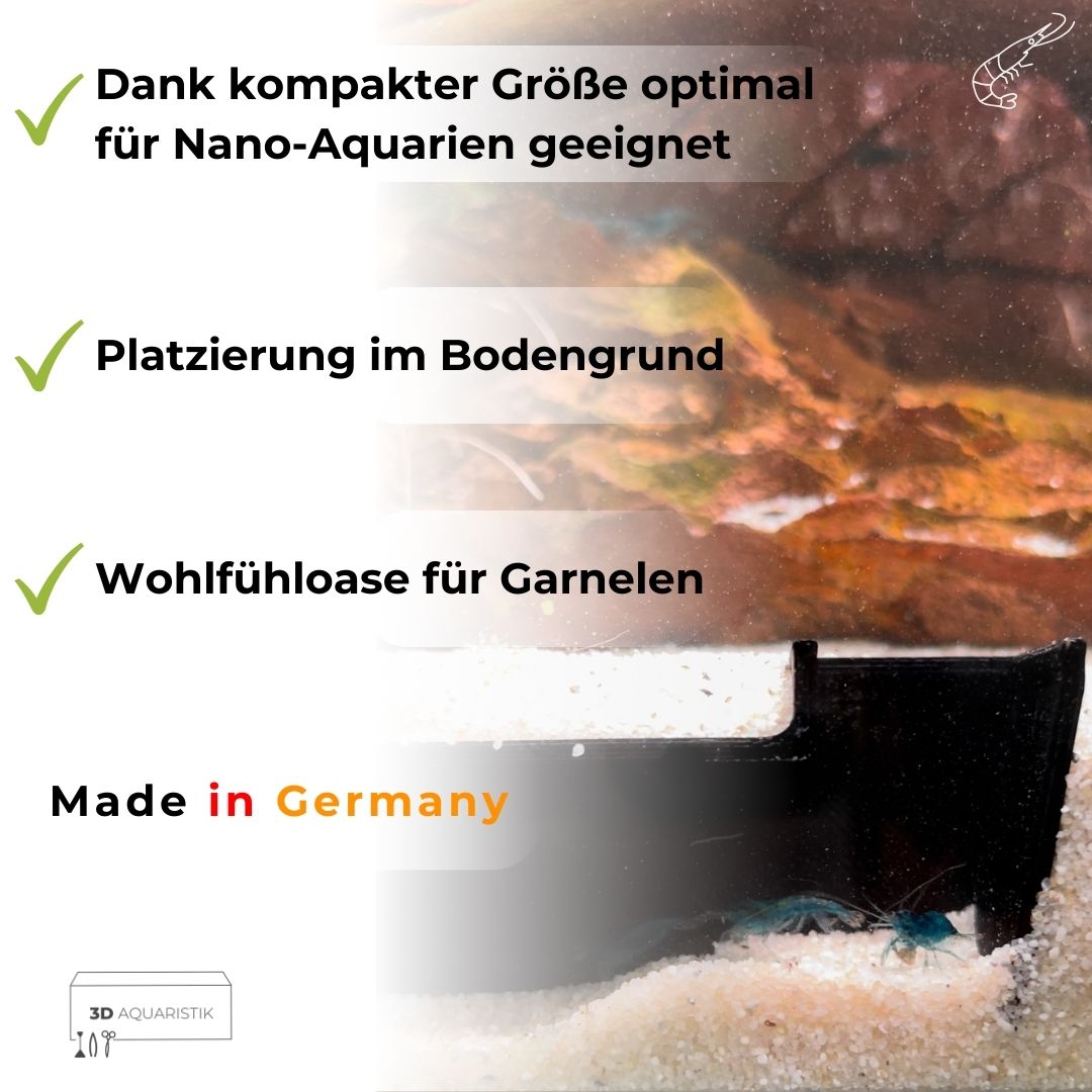 3D Aquatunnel Nano - Unterirdische Höhle - Schwarz
