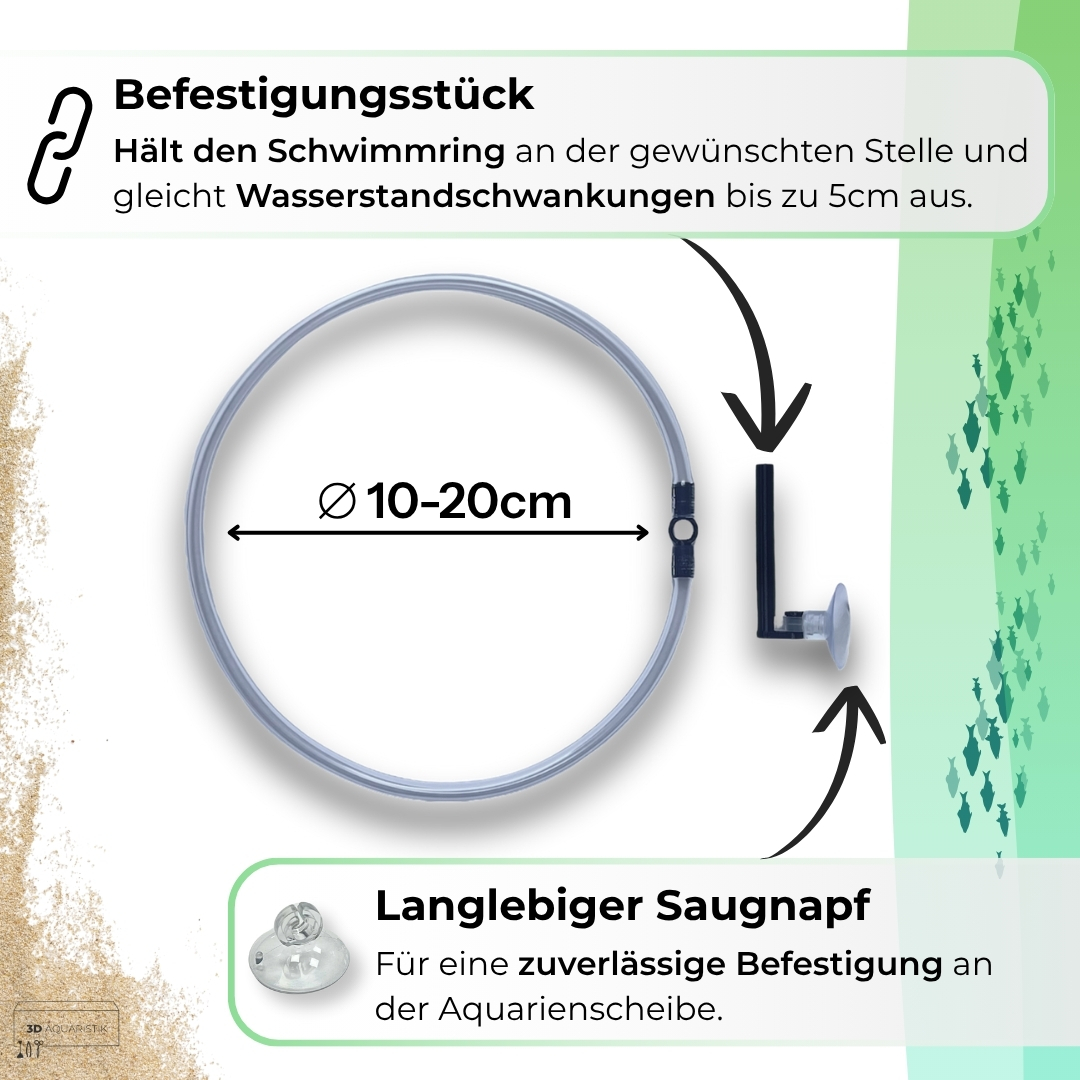 3D Schwimmring mit Saugnapf 10cm