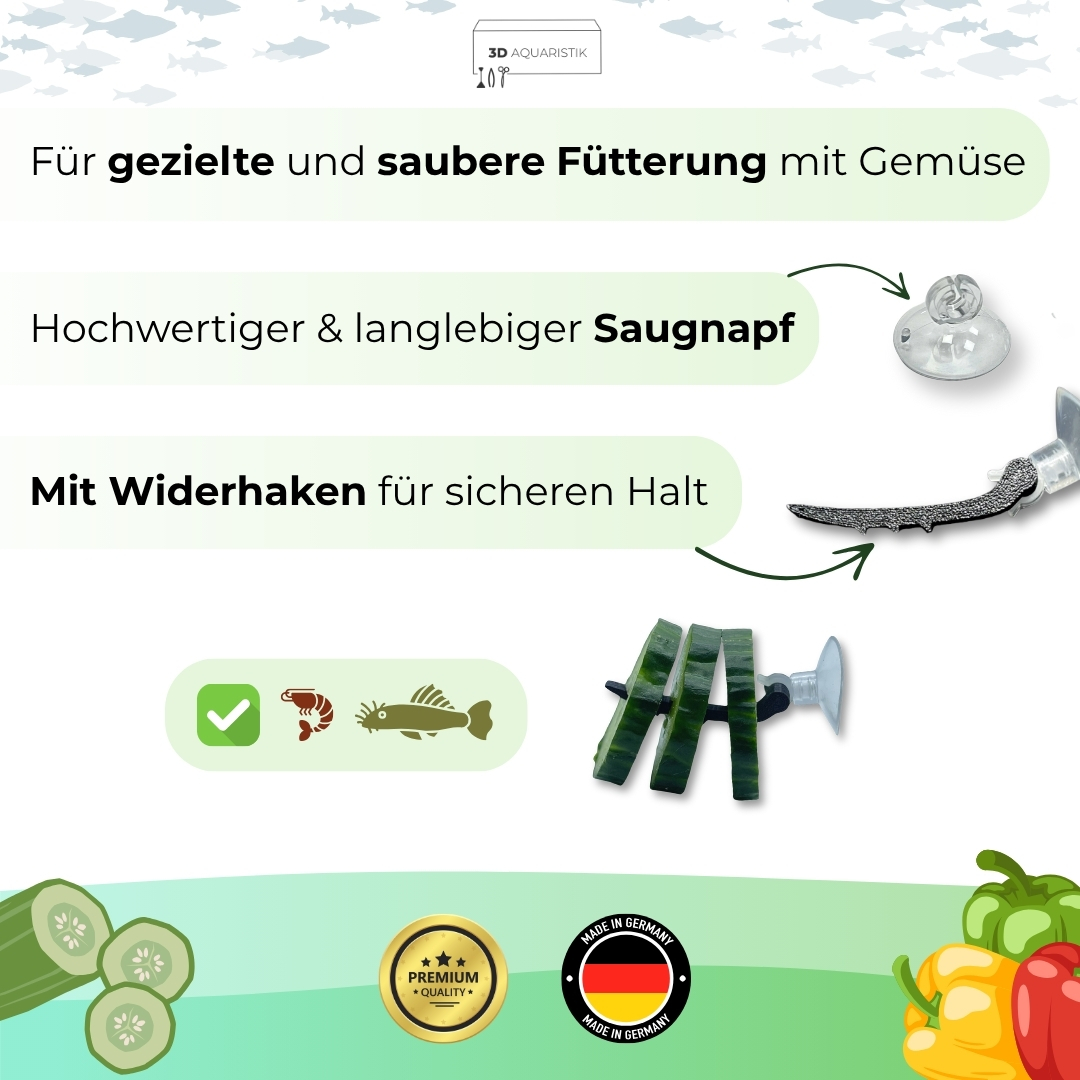 3D Futterhaken mit Saugnapf