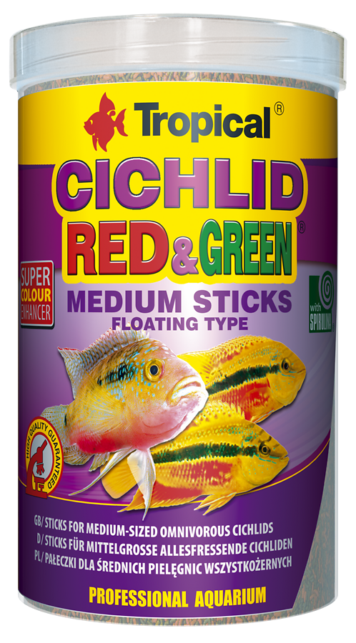 Cichlid Red & Green medium Sticks