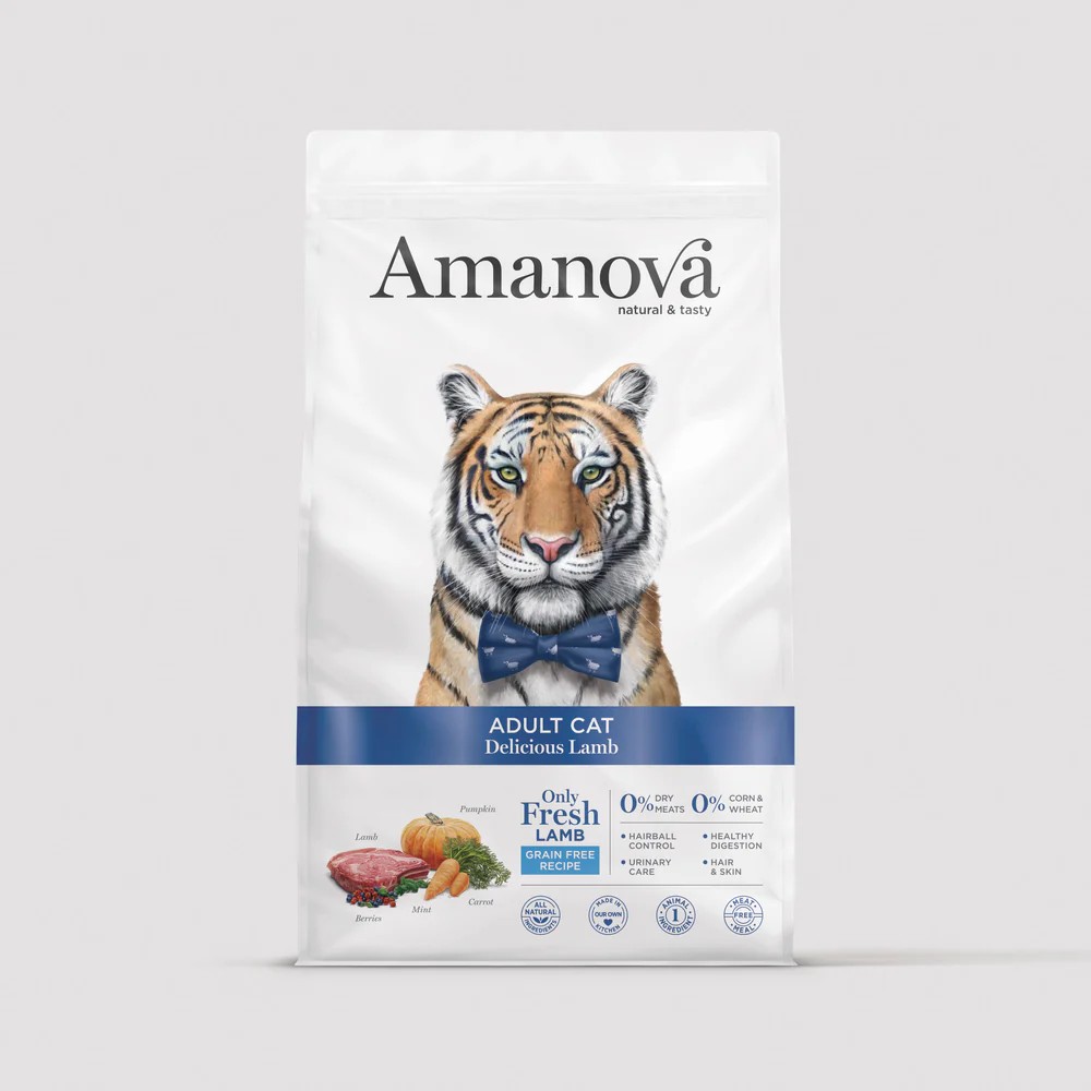 Amanova Katze, Trockenfutter Grain Free, Adult Lamm, 1.5kg