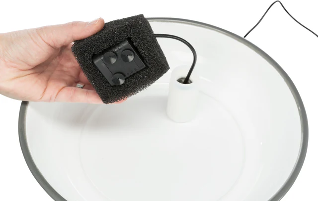 Trixie Trinkbrunnen Keramik Vital Flow, 1,5 Liter, grau/weiss