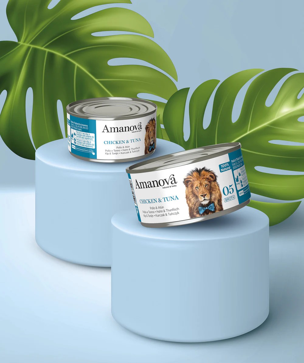 Amanova Katze, Nassfutter Dose, Adult, Huhn + Thun 70g