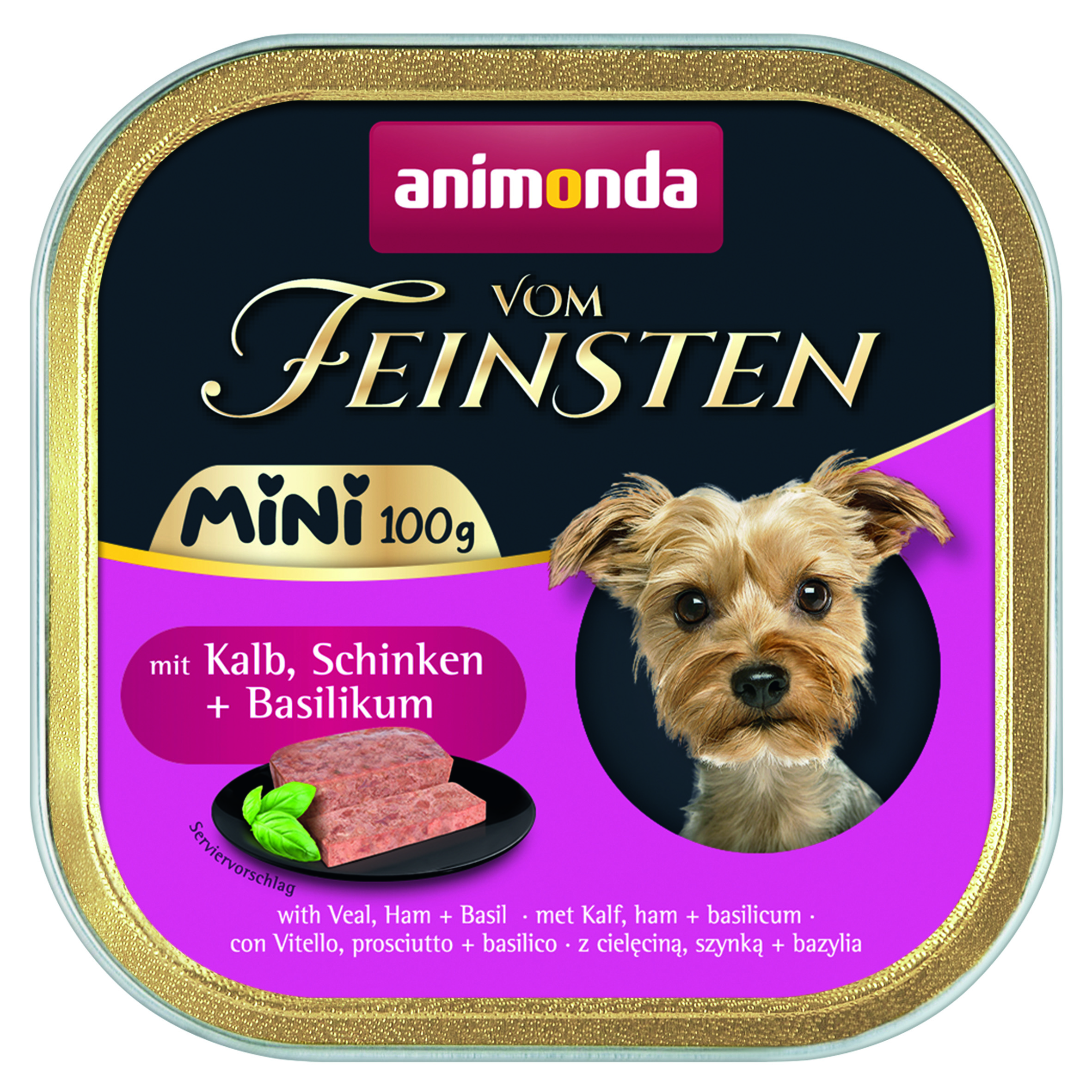 Animonda Hund vom Feinsten Mini Kalb, Schinken + Basilikum 100g