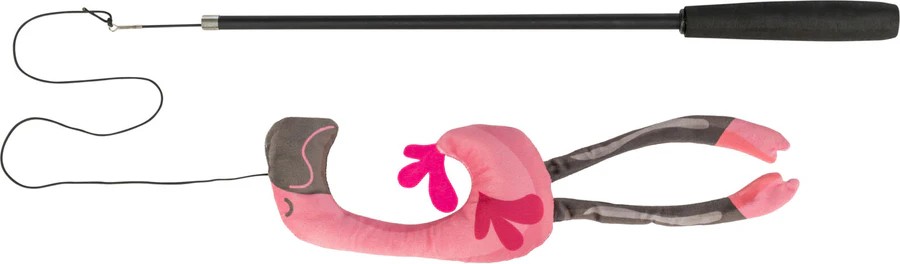Trixie, Teleskop-Spielangel Flamingo, Fiberglas, 42-106cm