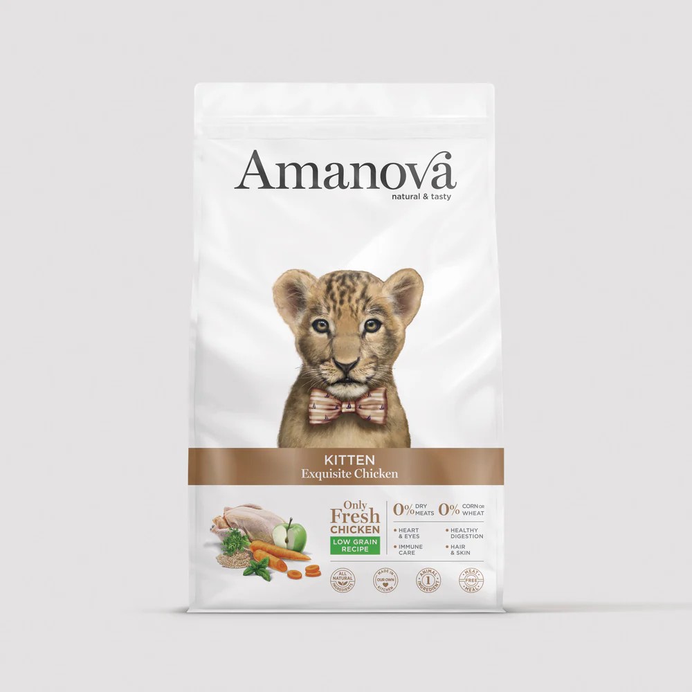 Amanova Katze, Trockenfutter Low Grain, Kitten Huhn
