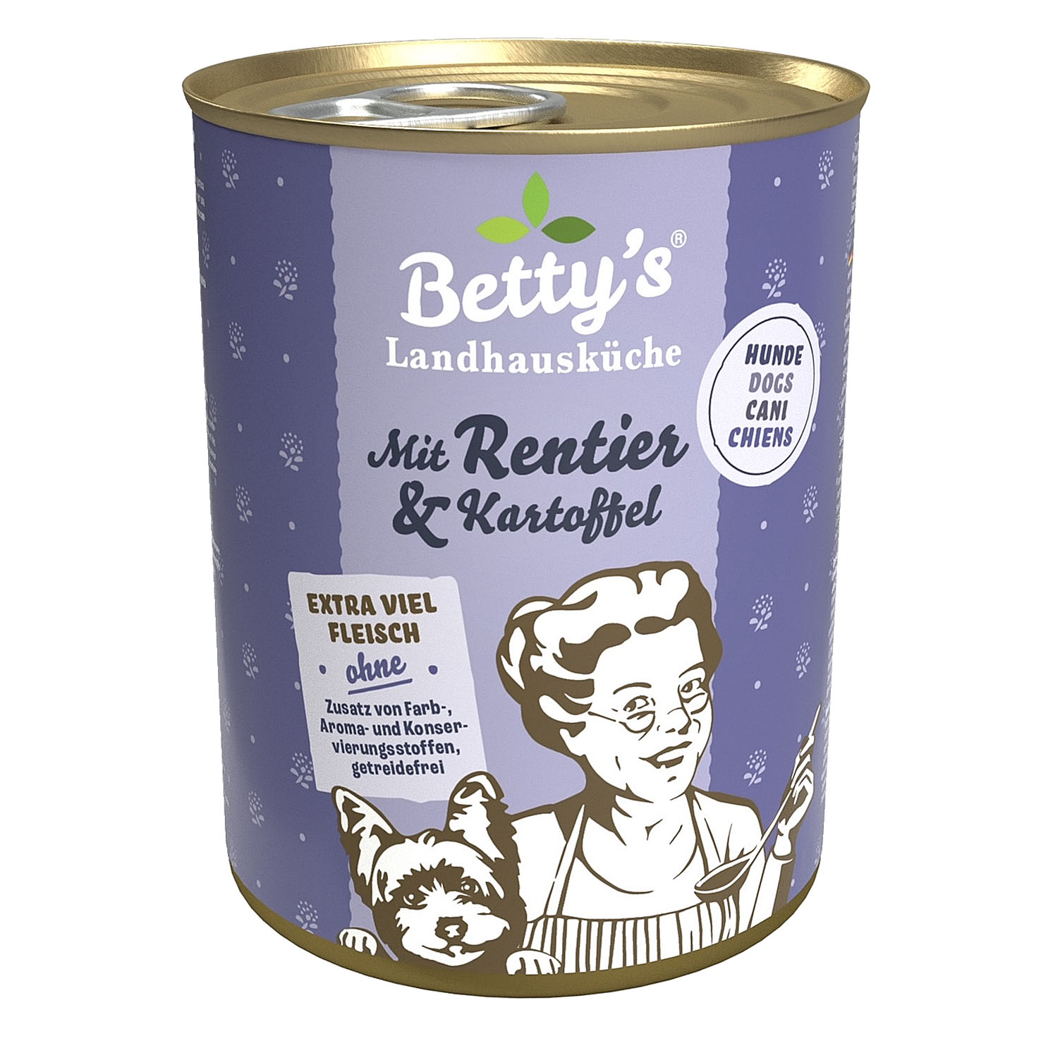 Betty’s Landhausküche Nassfutter für Hunde, Rentier & Kartoffel