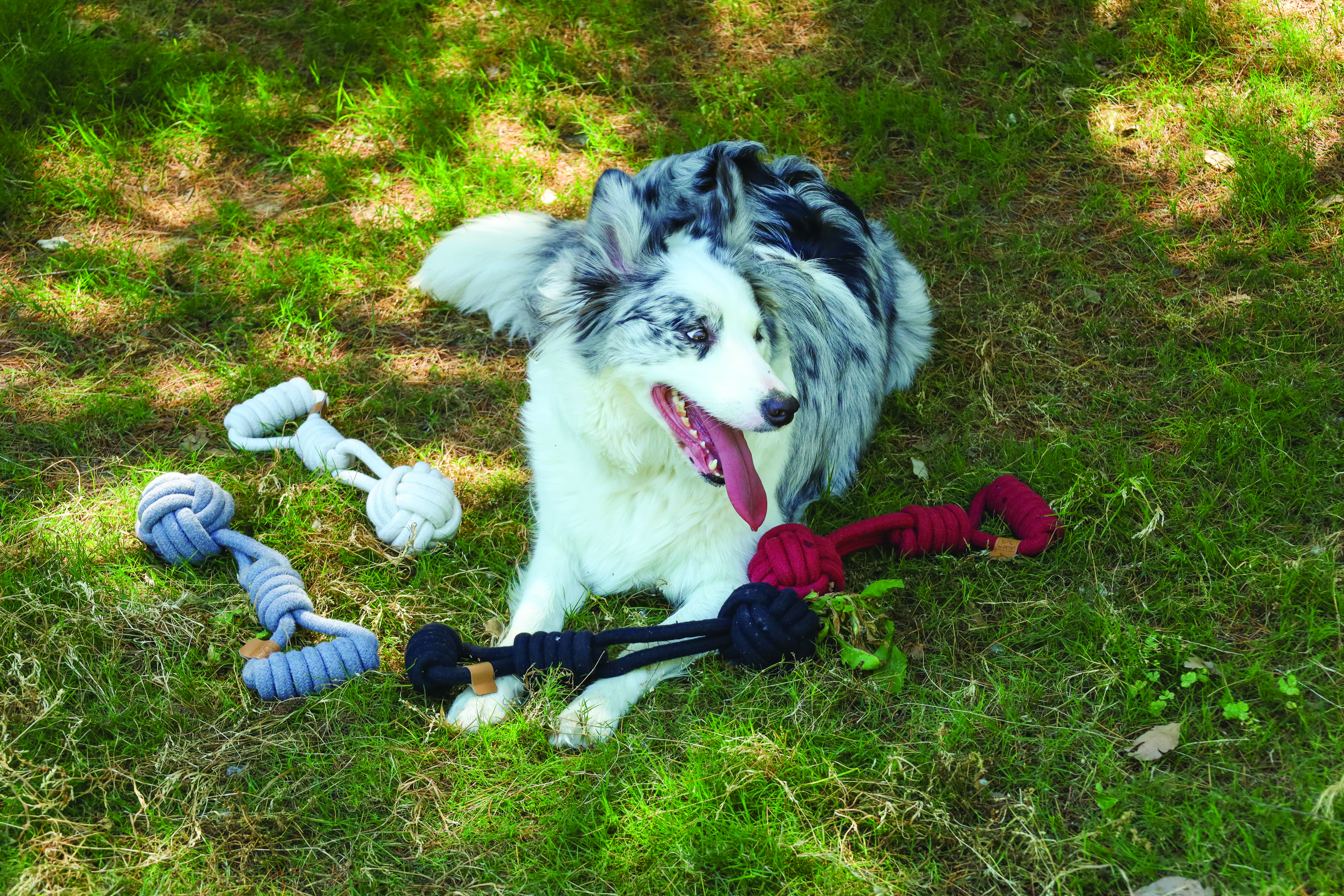 M-Pets Natur Baumwolle Spielzeug Tuggaball, 36cm