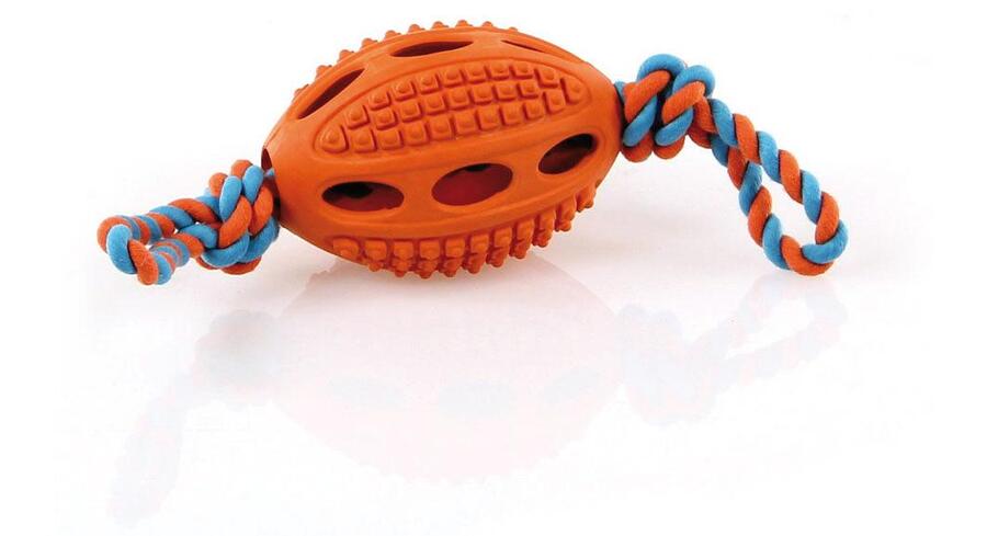 Swisspet Go Dog football mit Seil 46cm orange