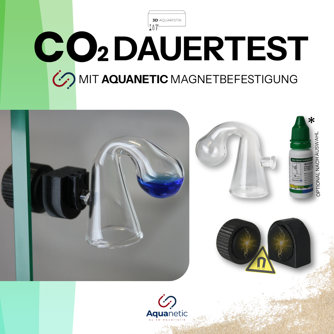 3D Co2 Dauertest mit Magnetbefestigung + 15ml Indikator