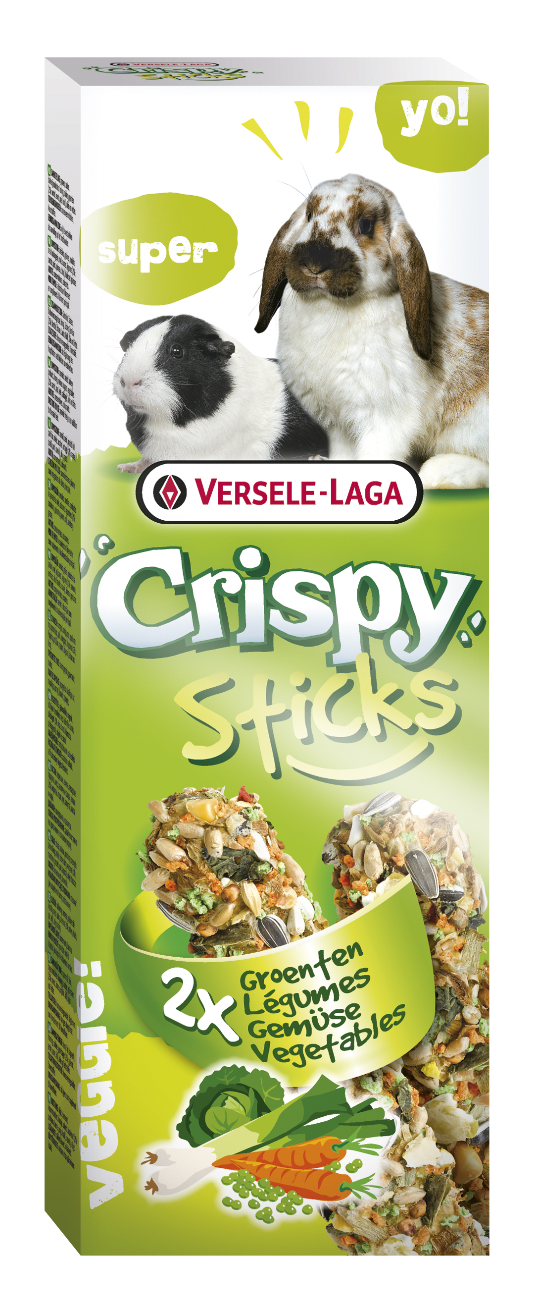 Versele-Laga Kaninchen & Meerschweinchen Crispy Sticks, Gemüse 110g