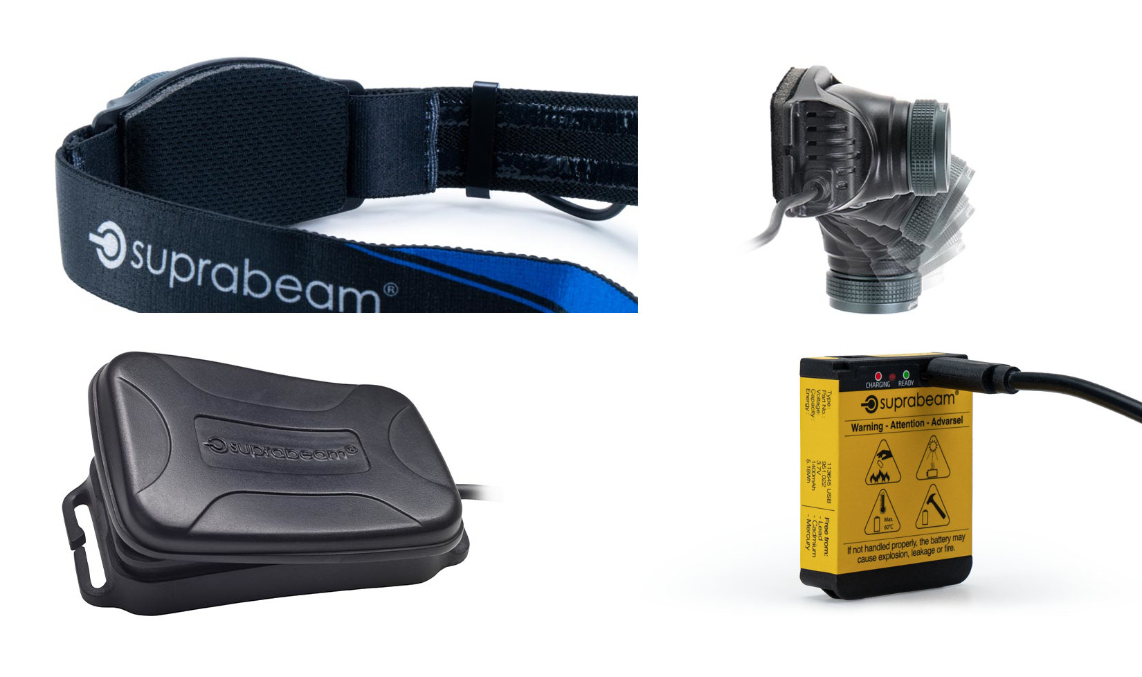 suprabeam V3air rechargeable Stirnlampe, schwarz