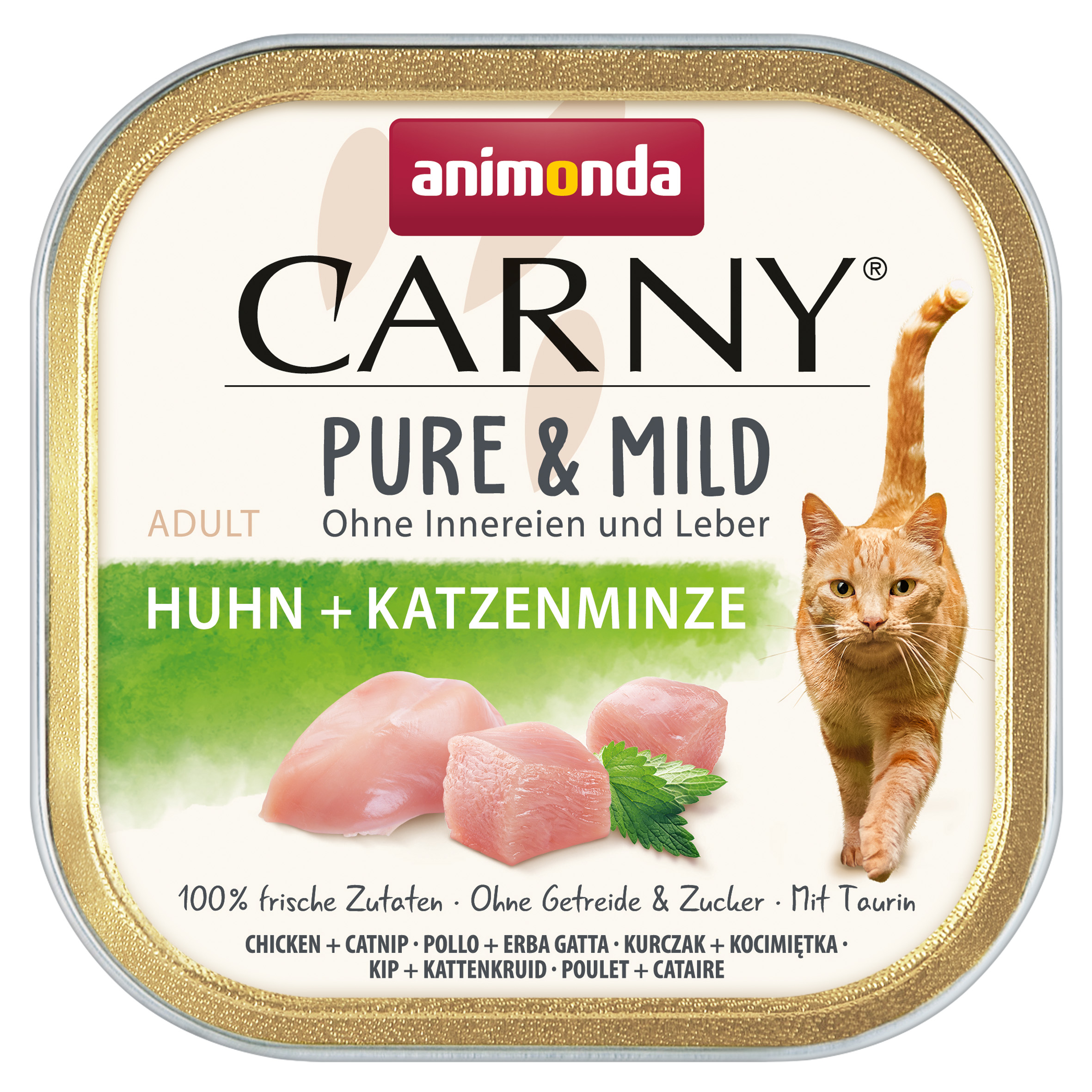 Animonda Katze Carny Pure & Mild Adult, Huhn + Katzenminze 100g