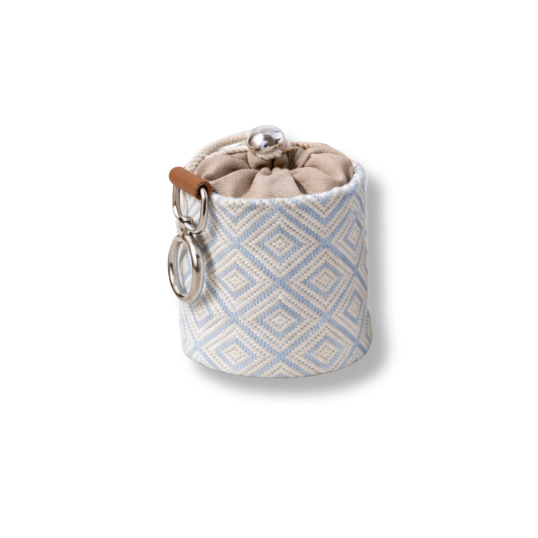 Kinakú Snacktasche, Sela, Babyblau/Weiss, 35g, 7x8cm