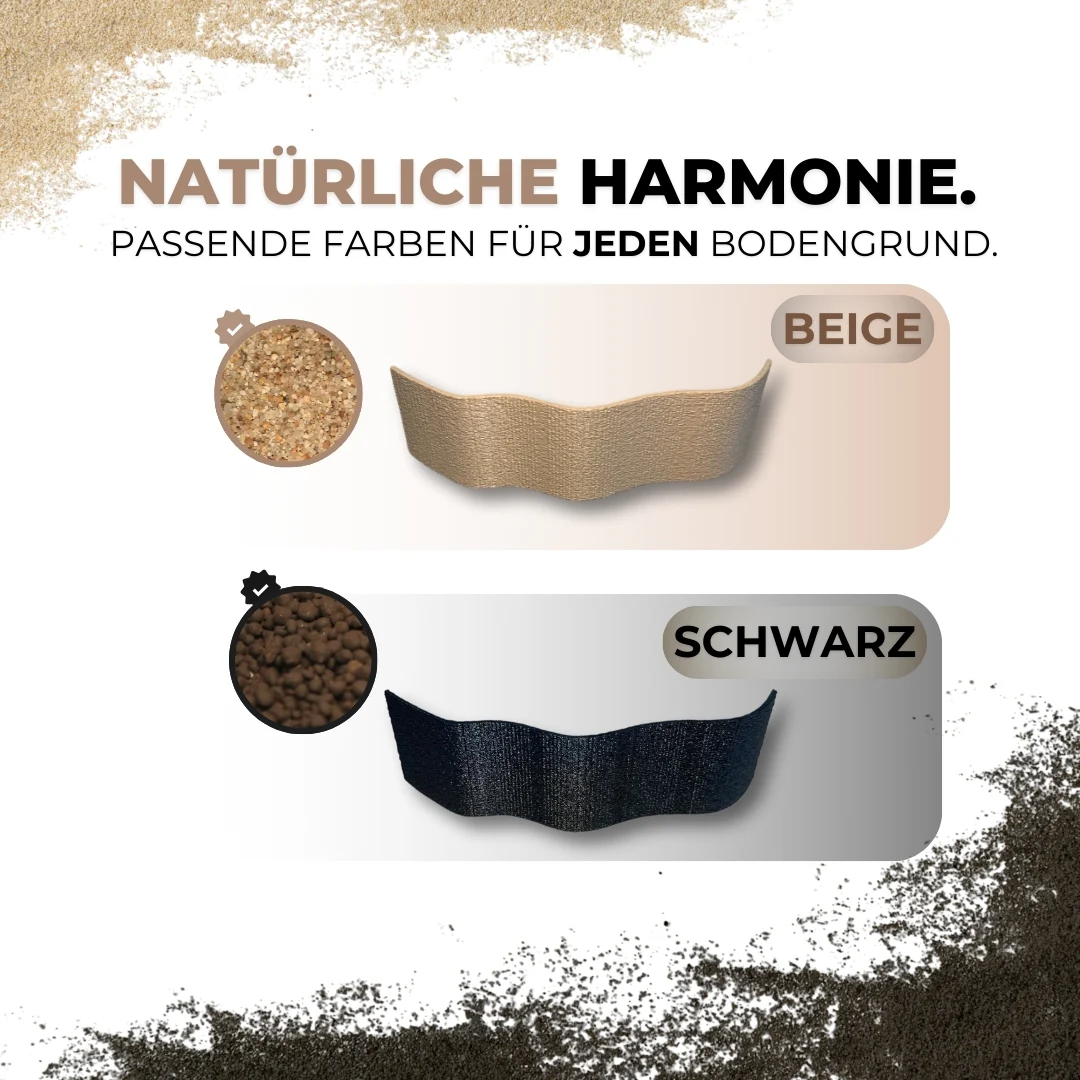 3D Eck-Terrasse-Bodengrund Abtrennung/Erhöhung Schwarz