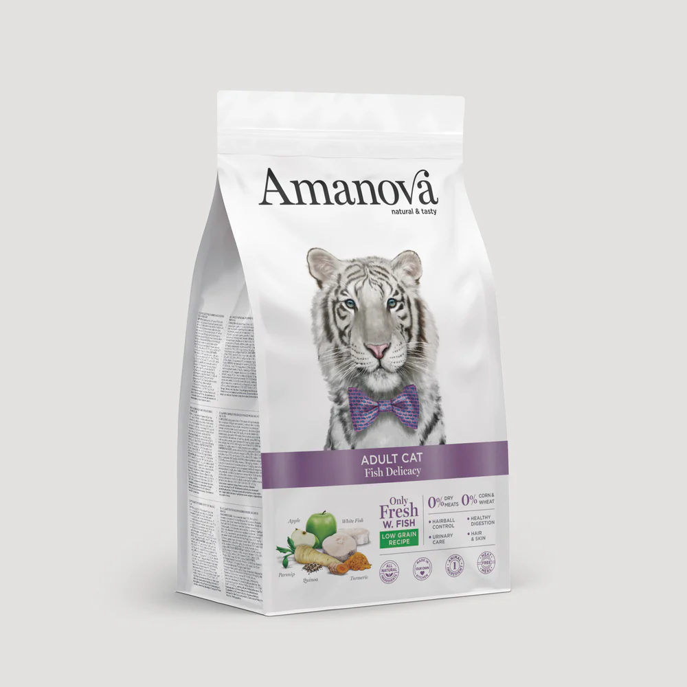 Amanova Katze, Trockenfutter Low Grain, Adult Fisch, 1.5kg