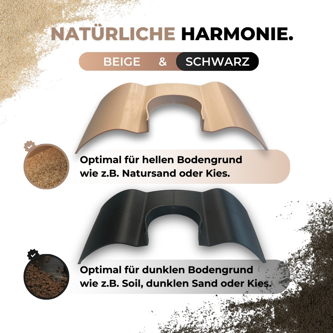3D Aquatunnel Natural - Unterirdische Höhle - Schwarz